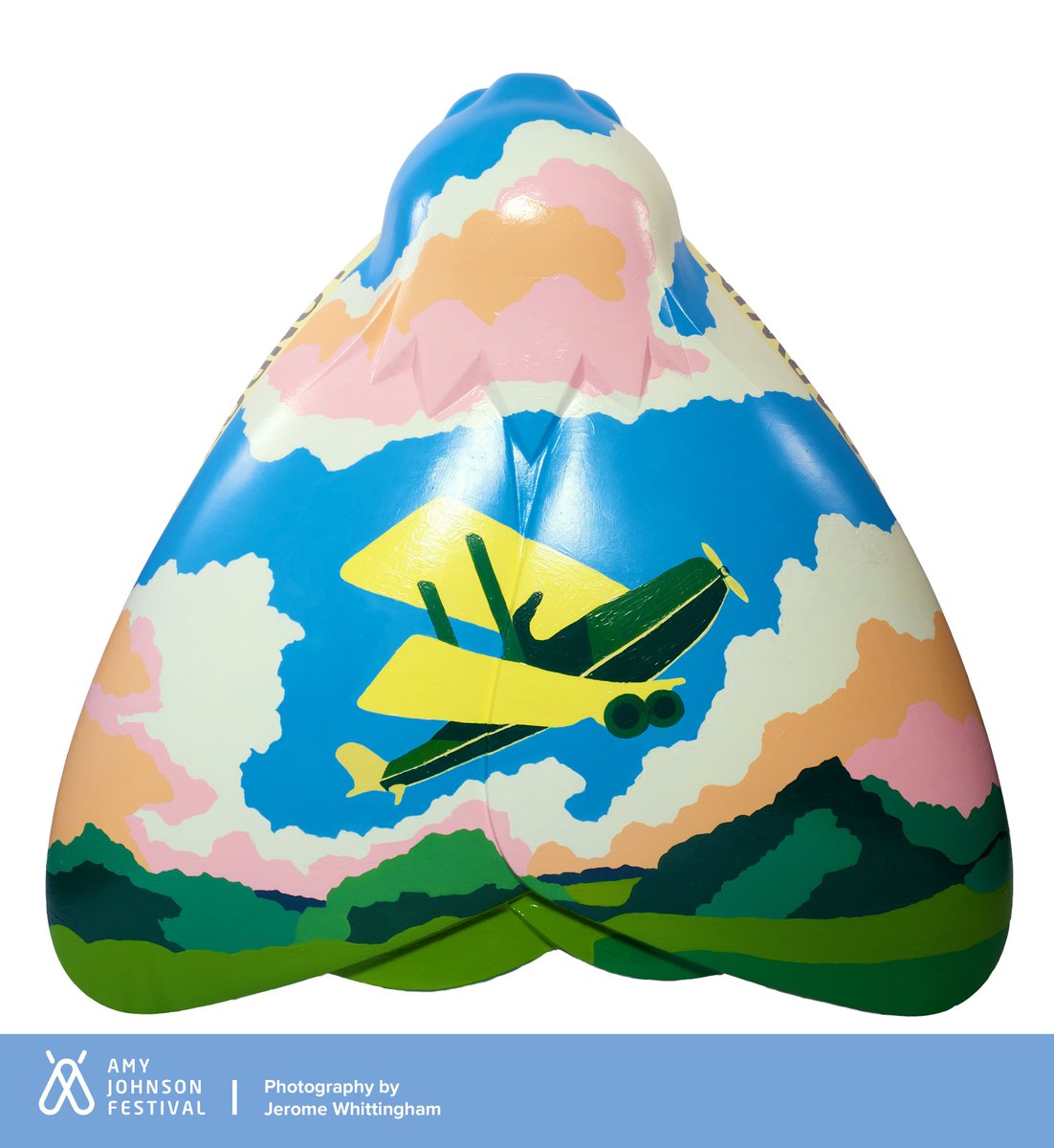 StrataSpeak's tweet photo. 1930βs Aviation Poster | Sponsor: @RiversideUK | Artist: Kathleen Smith | Location: The Crossing. #MothTakeOver https://t.co/XMHe6CmzWV
