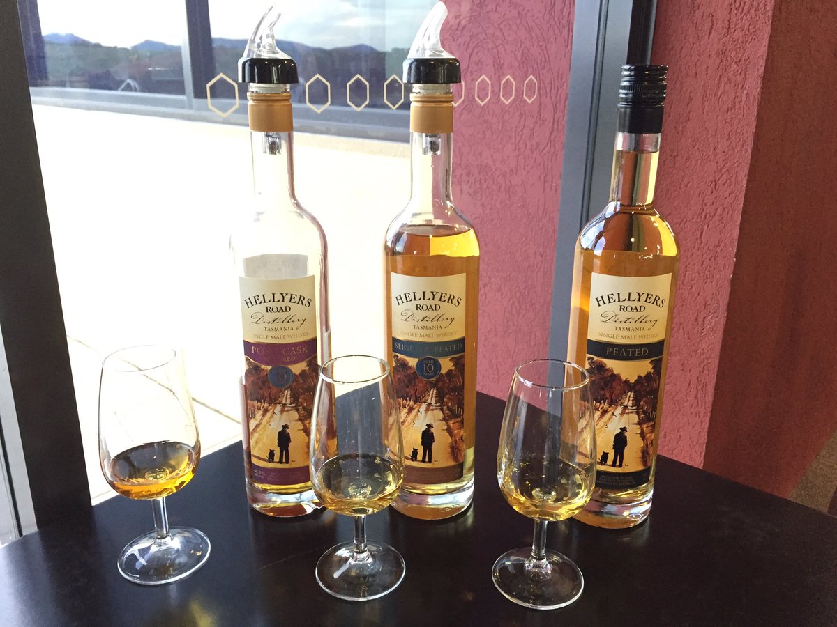 whiskywaffle's tweet image. Have an excellent afternoon sesh at #hellyersroadwhisky drinking some mighty fine drams