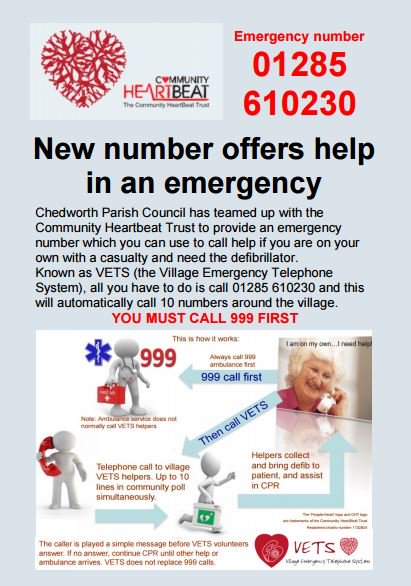 VETS providing emergency assistance in Chedworth.