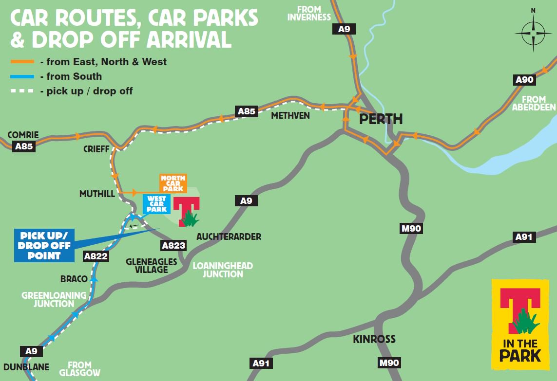 🚗 🚌 At <a href="/Tinthepark/">T in the Park</a> pick up/drop off areas you'll find:

👨 👩 Informed stewards
🍫 Food
☕ Drinks
🚽 Toilets

#BeAware