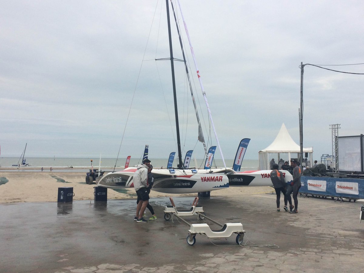 De retour d'un premier entraînement à Dunkerque. J-24h avant le début des choses sérieuses...#TourVoile