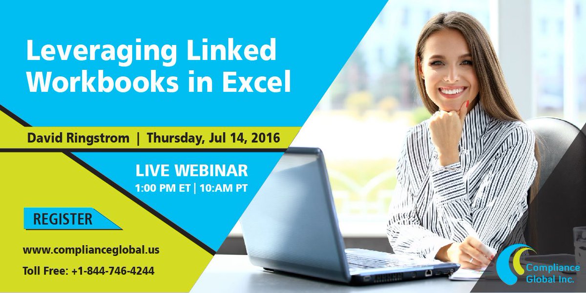 CompGlobalInc's tweet image. How to create and identify workbook links? Get trained now! #excelworkbook #webinar bit.ly/29klXp7