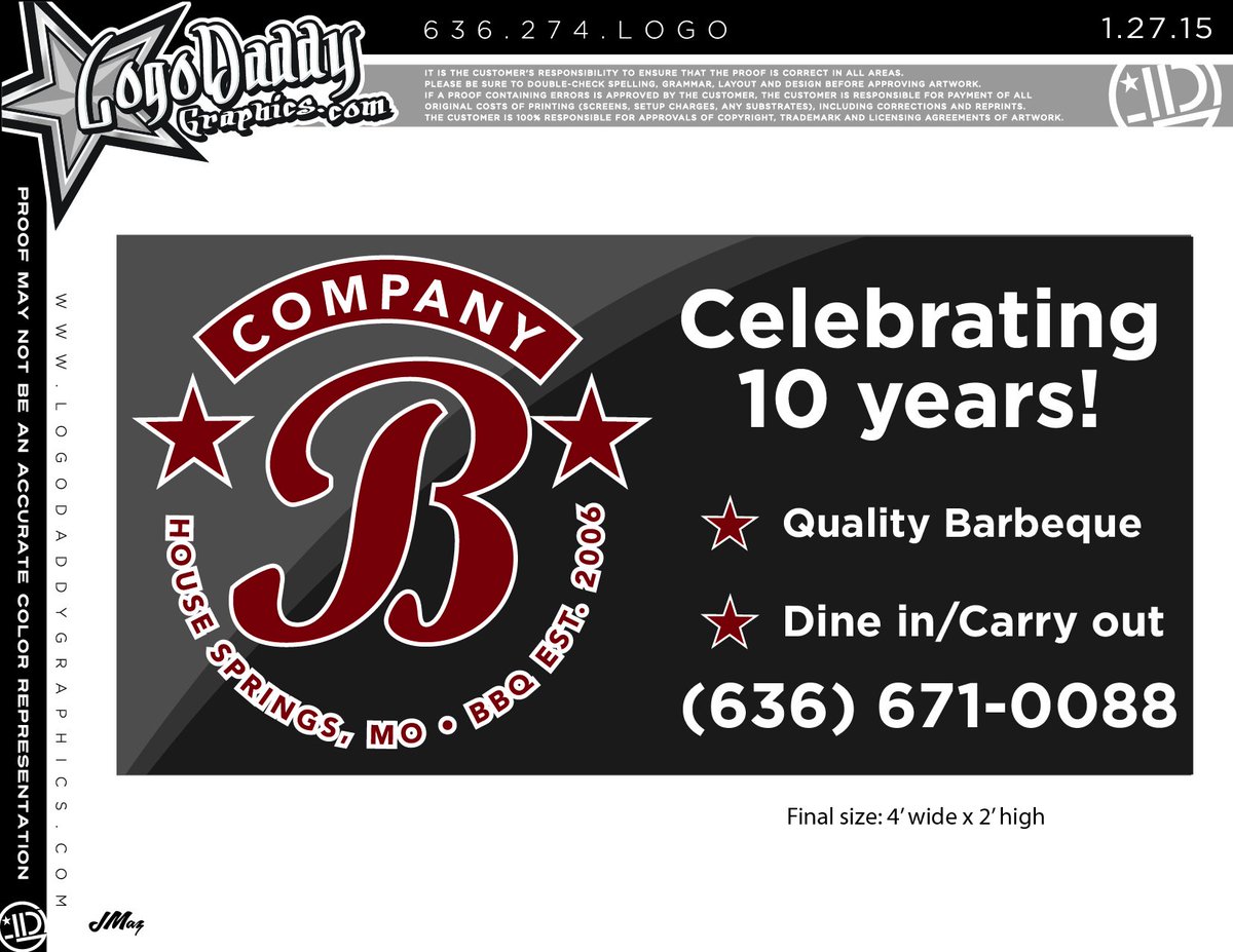 We had the opportunity to work with Company B on creating apparel and a graphic for their window at their restaurant