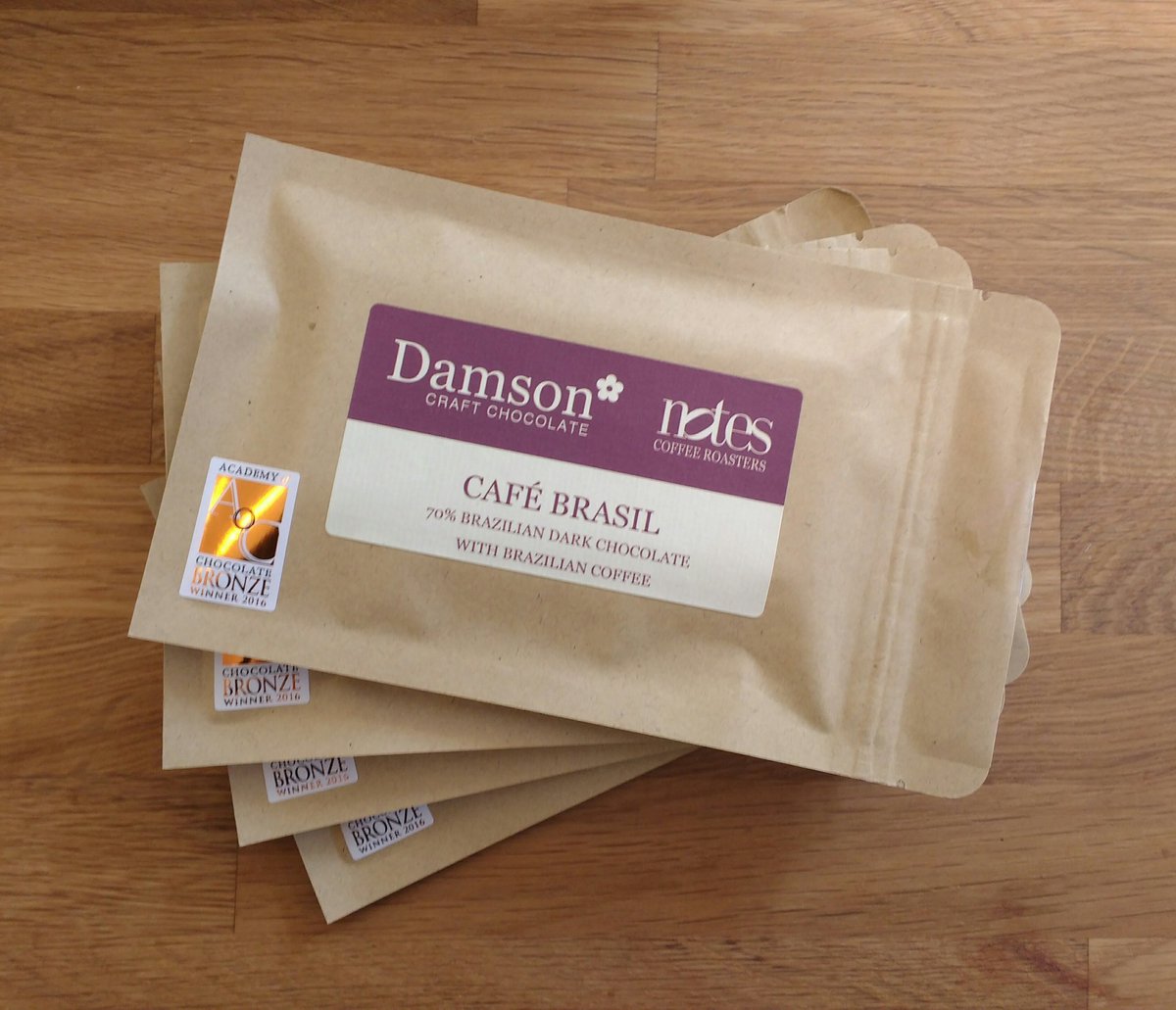 Award labels arrived. Shiny! Remember 20% off online orders today using code WCD at checkout! #WorldChocolateDay