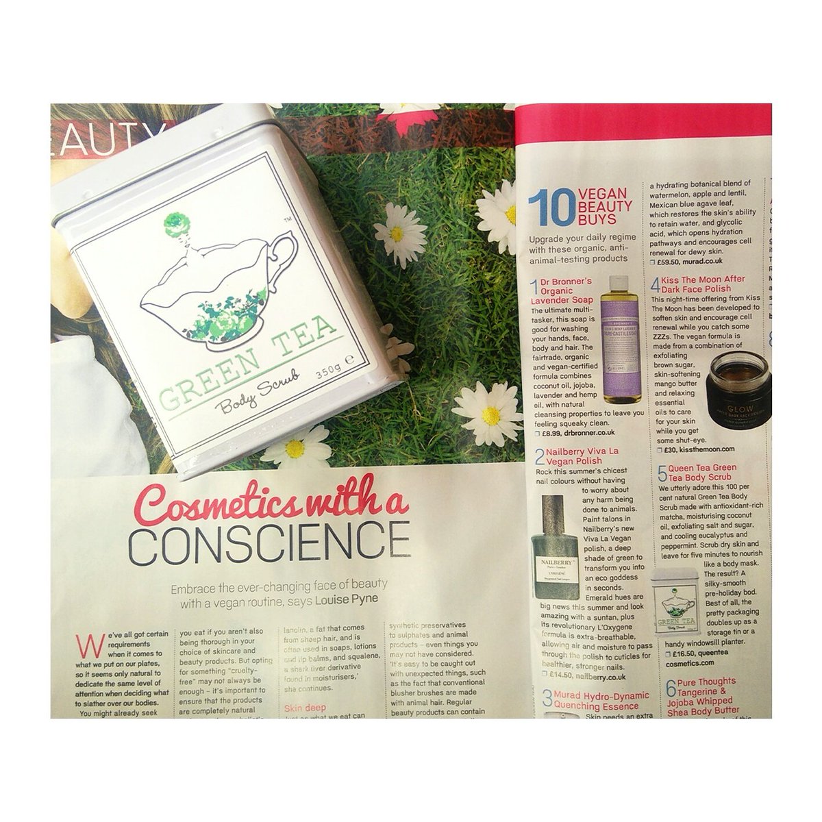 queenteauk's tweet photo. It's our fav prep for summer skin, and also a fav for @WomensFitnessuk 💚 #greenbeauty #summerskin #veganbeauty https://t.co/ZbqnCtL8bM