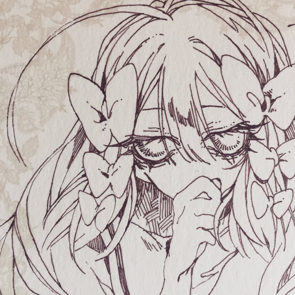 【原画受注販売企画】デザイン色紙(約10×10cm変形4種ランダム)にペン画でリクエストの絵を送料込み一律1200円にて描かせて頂きます。絵のタッチ等は画像を参考にどうぞ(2枚目は実際のものです) ご希望の方はリプライをお願いします 