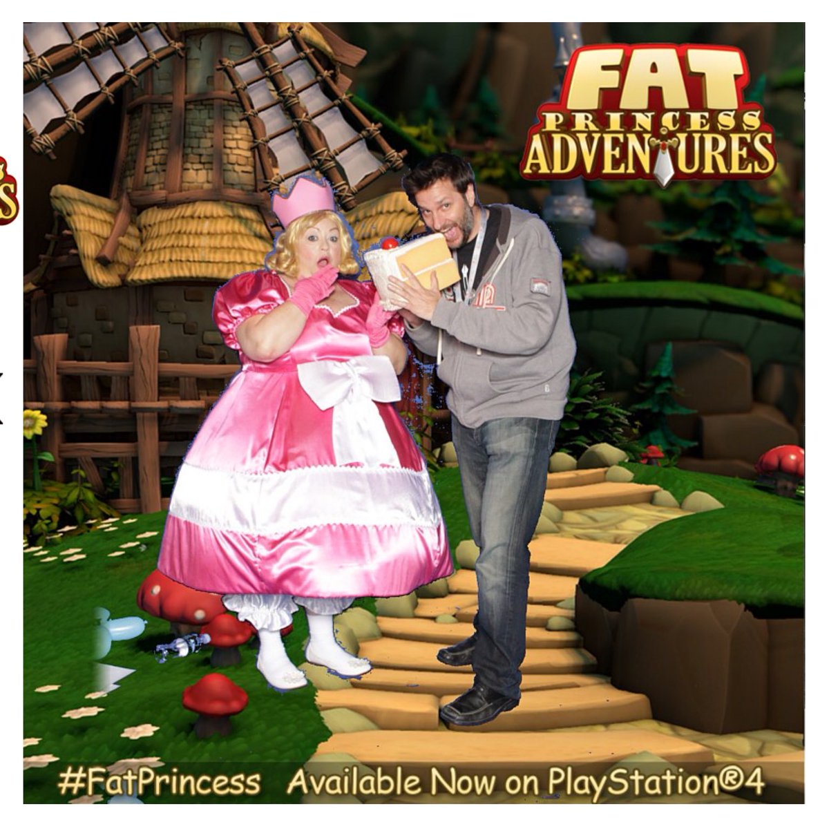 SCSteamPunk13's tweet photo. #teamfat #cake #funbits #sonyplaystation loving my #fatprincess life!! Let's do this again every year 👑 🎂 https://t.co/NLmdxPHJmW