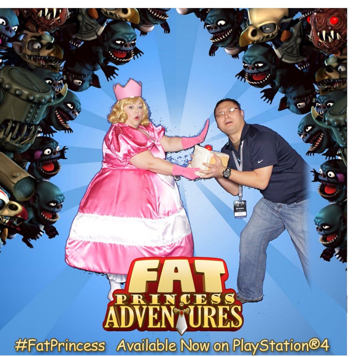 SCSteamPunk13's tweet photo. #teamfat #cake #funbits #sonyplaystation loving my #fatprincess life!! Let's do this again every year 👑 🎂 https://t.co/NLmdxPHJmW