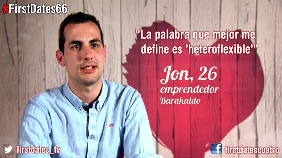 firstdates_tv's tweet photo. La flexibilidad sexual es algo que rodea a Jon desde hace ya un tiempo #FirstDates66 https://t.co/CqSYjXSTS0 https://t.co/FI8AUlUjyM