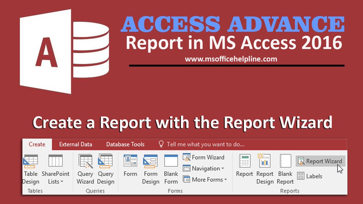 ComputerHelp0's tweet image. How to create an advanced report in #MicrosoftAccess2016 with REPORT WIZARD :msoffice18554414419.blogspot.in/2016/07/how-to…