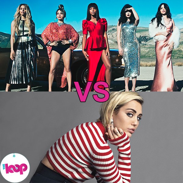 TheLoopAu's tweet image. Demolition derby! @MileyCyrus - 'Wrecking Ball' vs @FifthHarmony - 'Sledgehammer'. Vote #LoopOff5H or #LoopOffMiley