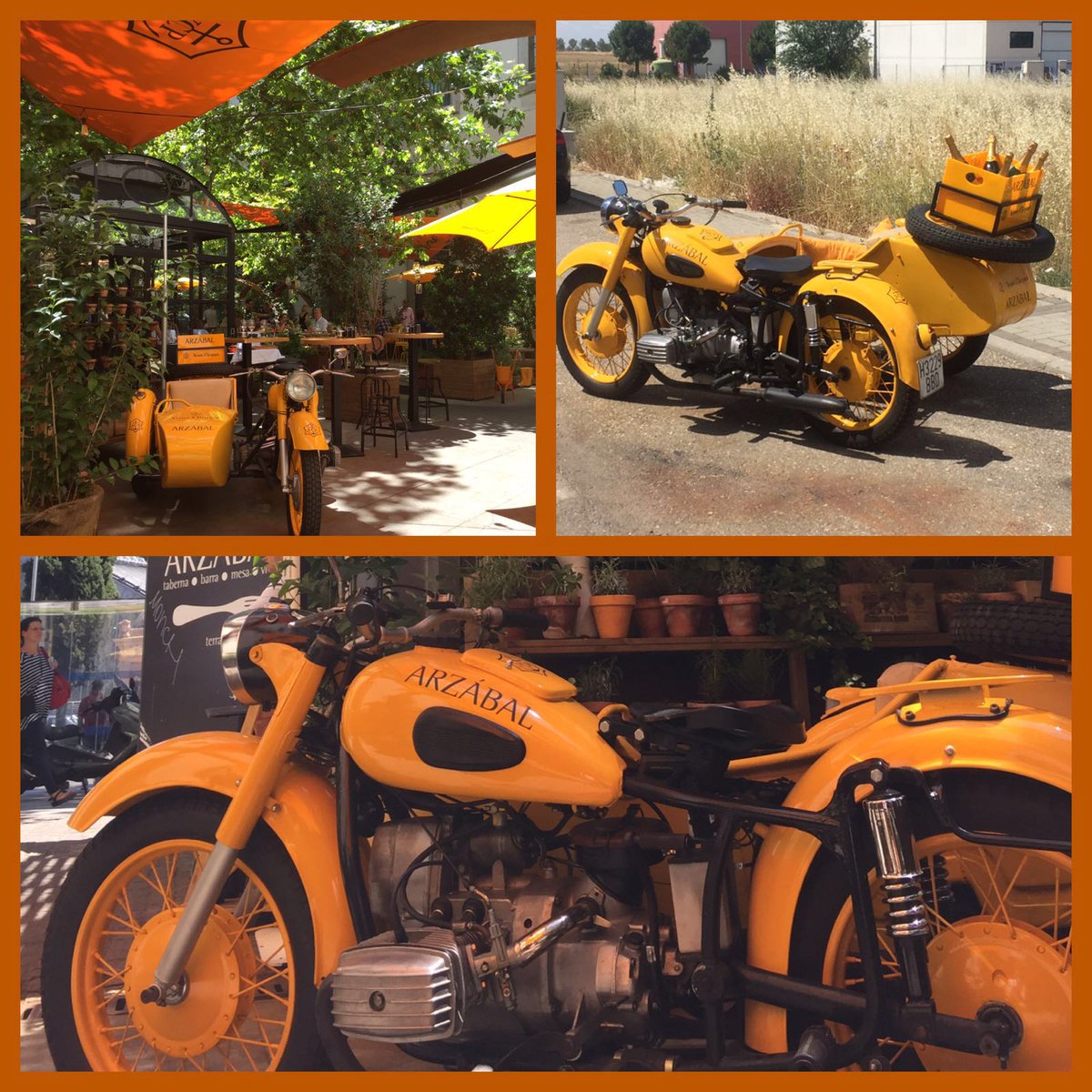 Dysdecor's tweet photo. En #Arzabal ya luce este #precioso #sidecar. #moto #design #unico #Exclusive #champagne #veuvecliquot #dysdecor https://t.co/5y1lYddN6o