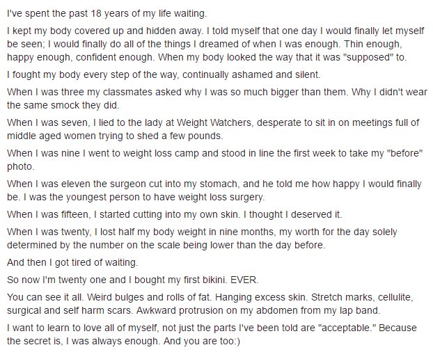 MiroslavToiLesM's tweet photo. L'#InspiBodyPosi du jour, c'est Lesley Miller ❤ [TW auto-mutilation &amp; TCA] ---> https://t.co/xNsixoocSm https://t.co/DrGaIWiZFi