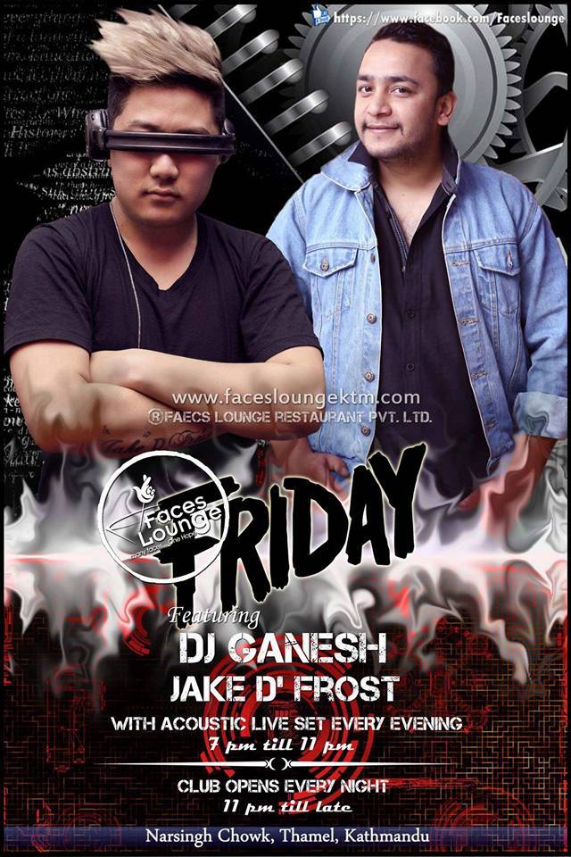 ecsFRIDAY's tweet photo. Dont wanna miss DJ Ganesh n JakeD'Frost heating up the dance floor @ FacesLounge #Thamel tmrw!! #Fridayeveryday #ktm https://t.co/yLjusG2krJ