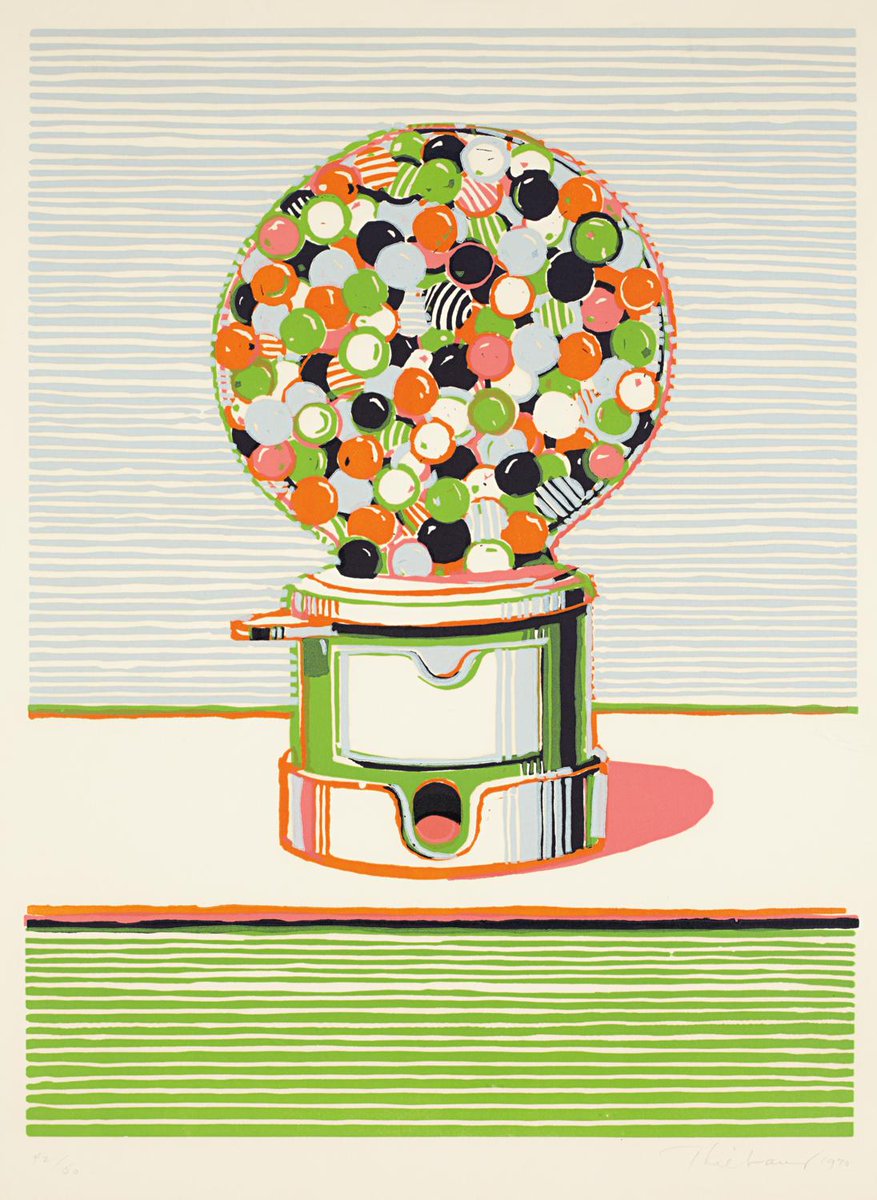 thiebaudwayne's tweet photo. Gumball Machine, 30×22in, Sold for $22,500 USD #waynethiebaud https://t.co/M8cQt8I3Jz https://t.co/jtE5wdARGV