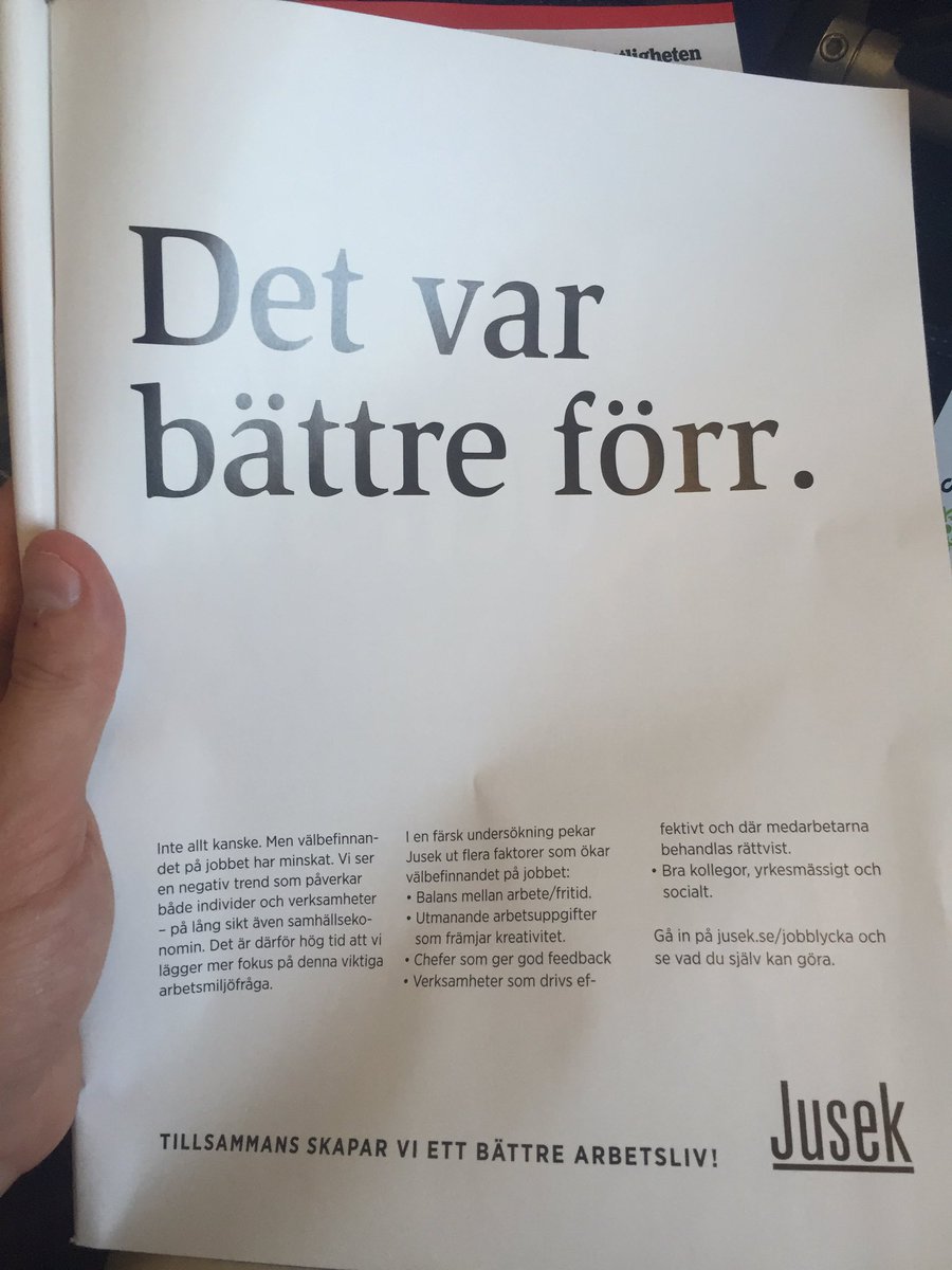 Helt rätt <a href="/Jusek/">Jusek</a>! Jag har några skarpa förslag för att rulla tillbaka framtiden. Vi borde ses #almedalen #bättreförr