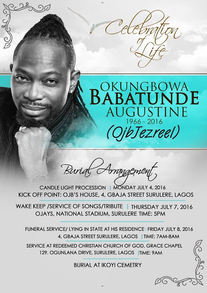 nigeriafilms's tweet photo. Let's celeberate #Legend #OJB Jezreel @ #Wakekeep  2day @ National Stadium,Surulere,Lagos Time: 5pm #nigeriafilms https://t.co/8GuWFjtdPr