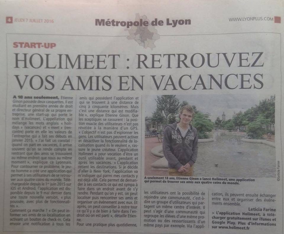 Holimeet's tweet photo. On a un superbe article dans @DirectMatin ! 
Vous êtes déjà nombreux à l'avoir remarqué ;) 
Et toi tu l'as vu ? 
👌✌ https://t.co/b0ov4i4amO