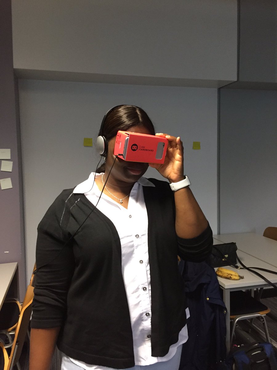 TechieMrsD's tweet photo. Virtual reality is so inspiring &amp; exciting when thinking of future possibilities in education! #MAET #maety2 #EdTech https://t.co/F0GLnTZ5fy