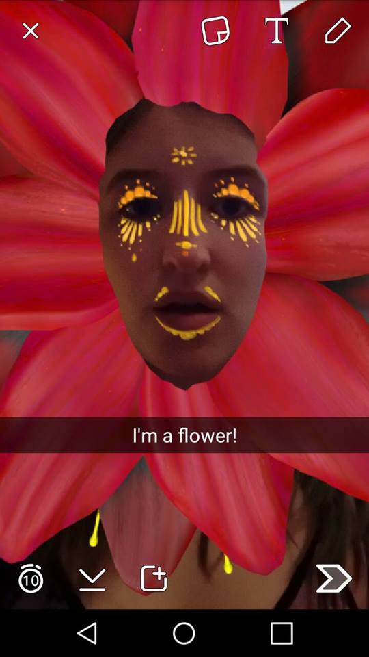 Got to #love the #snapchat #flower frame! #AliceInWonderland #gettingintocharacter #beautiful