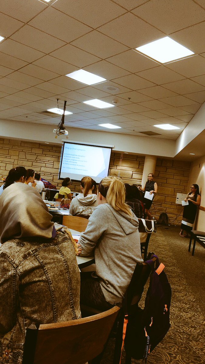 Big thanks to Abby, Jessica &amp; <a href="/KUGradStudies/">KUGradStudies</a> for the primer on applying to grad school! #susiwomen #BeAJayhawk