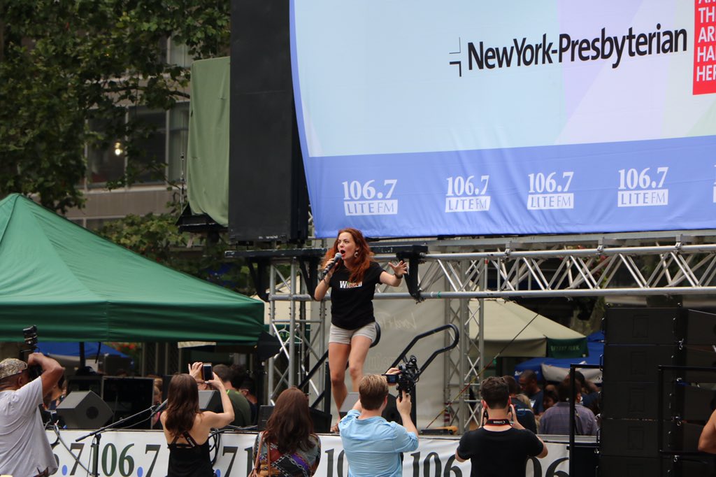 WICKED_Musical's tweet photo. Our Green Girl @racheltucker1 singing in @bryantparknyc! #Wicked #BroadwayInBryantPark https://t.co/pEqriLclmC