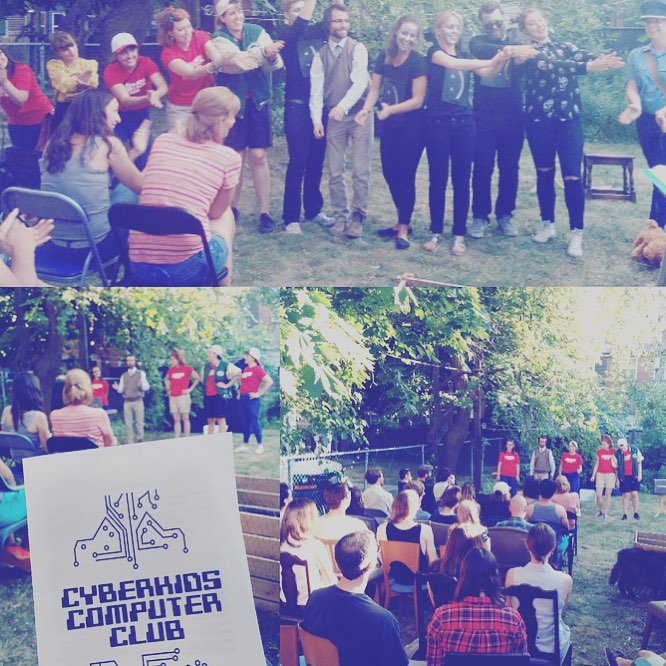 A kitschy script, a perfect summer afternoon. We're all in the Cyberkids Computer Club now. #everyspaceisastage