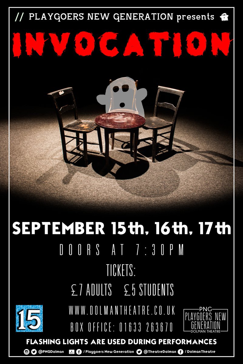 PNGDolman's tweet photo. PNG presents 'Invocation'.
September 15th, 16th, 17th @TheatreDolman 
Tickets available at: https://t.co/C1q6AIcalD https://t.co/dhPZQgQ1fh