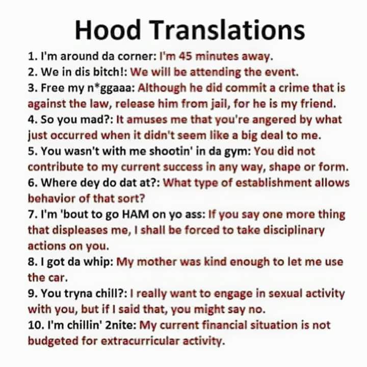 FoxOkelo's tweet photo. #Hoodtranslation #Hood #funny #translations https://t.co/kUfhjqtaqG