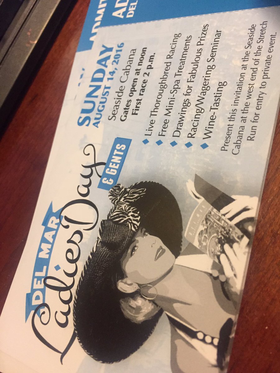 Tickets for Ladies &amp; Gents Day at the Del Mar Fair now available at SpaBlue! #HorseRacing #WineTasting #GrandPrize 🐎