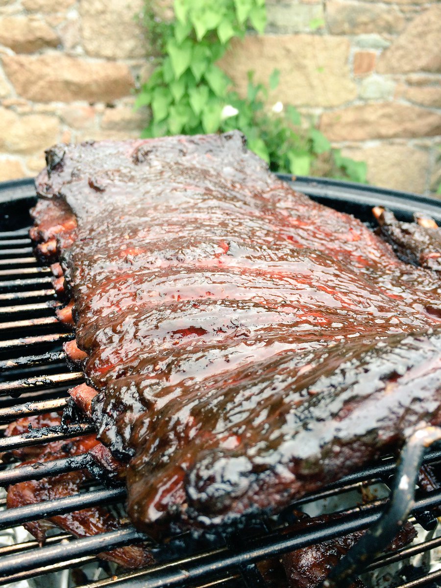 squared345's tweet photo. Ribs on the smokey mountain. #smoke #BBQ https://t.co/a5U6cwudOZ