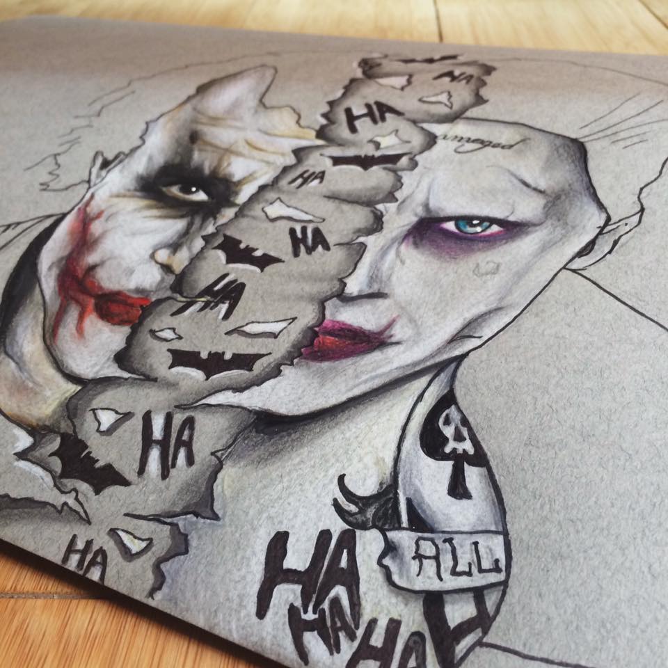 13JERC's tweet photo. @wbpictures I can't wait to see #SuicideSquad Sooo i hace this illustration, hope you like it https://t.co/EwxUz0eIeR