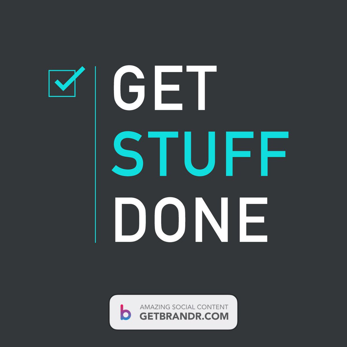 Plain and simple. Let brandr help you get stuff done! #socialmedia #strategy #getbrandr