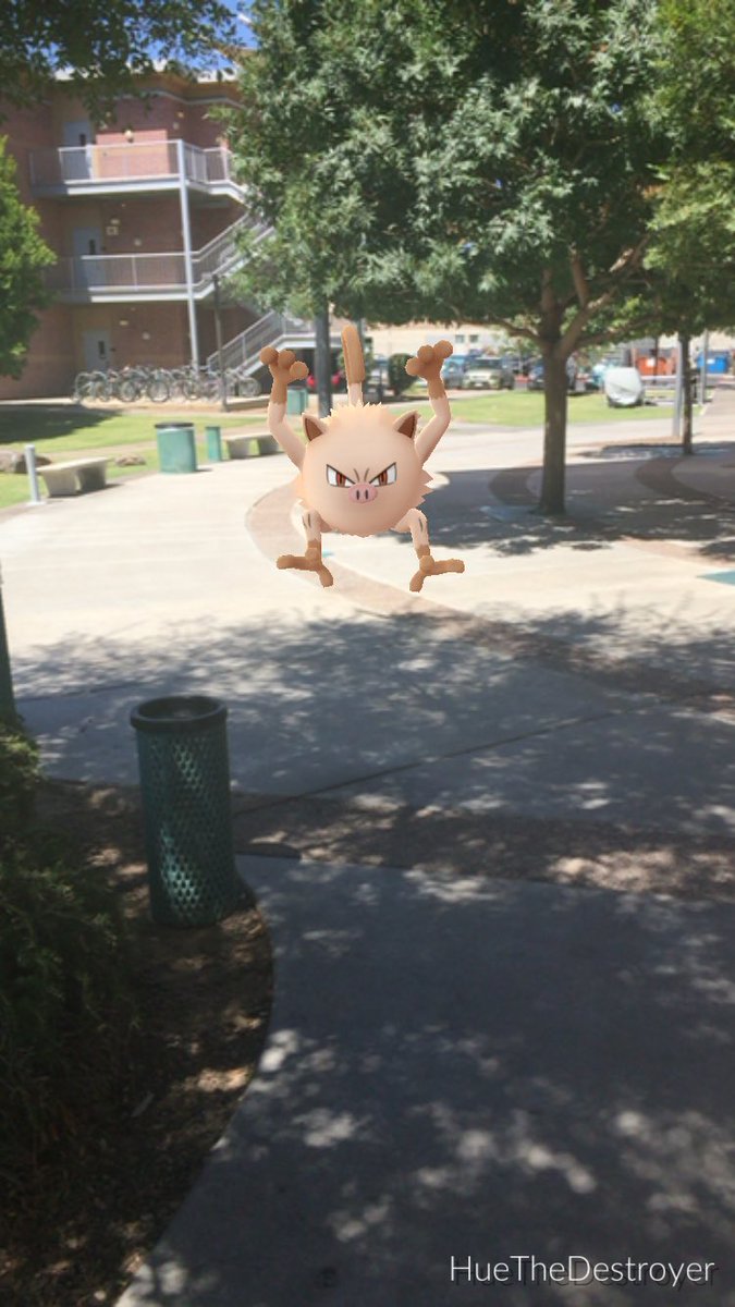 Hue_Henry's tweet photo. @UATedu @UATGameStudios #PokemonGO Mankey caught on UAT campus. #GottaCatchEmAll #gottaGetToClass https://t.co/uyBiZg7vqb