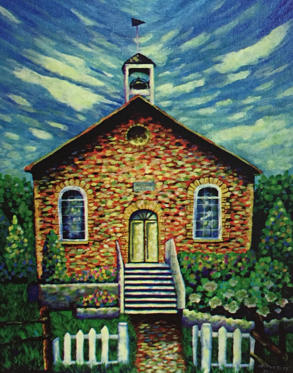 YRDSB's tweet photo. #TBT to 2003 when #YRDSB Teacher Christine Stewart (@FlowArtProject) painted our Heritage Schoolhouse! #yrdsbart https://t.co/U8xizjYEX2