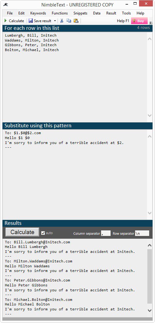 SQLsi's tweet image. NimbleText, developers good sense of humour