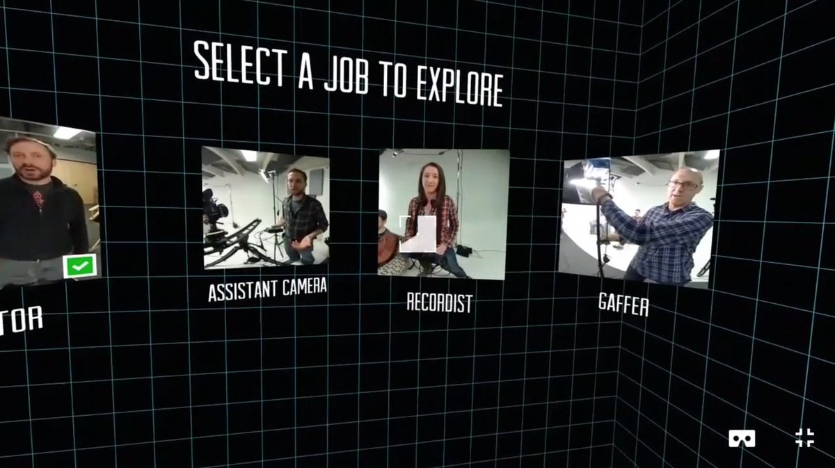 Our first VR client project lets students explore 360 degrees of career options: vimeo.com/171112329 #WebVR