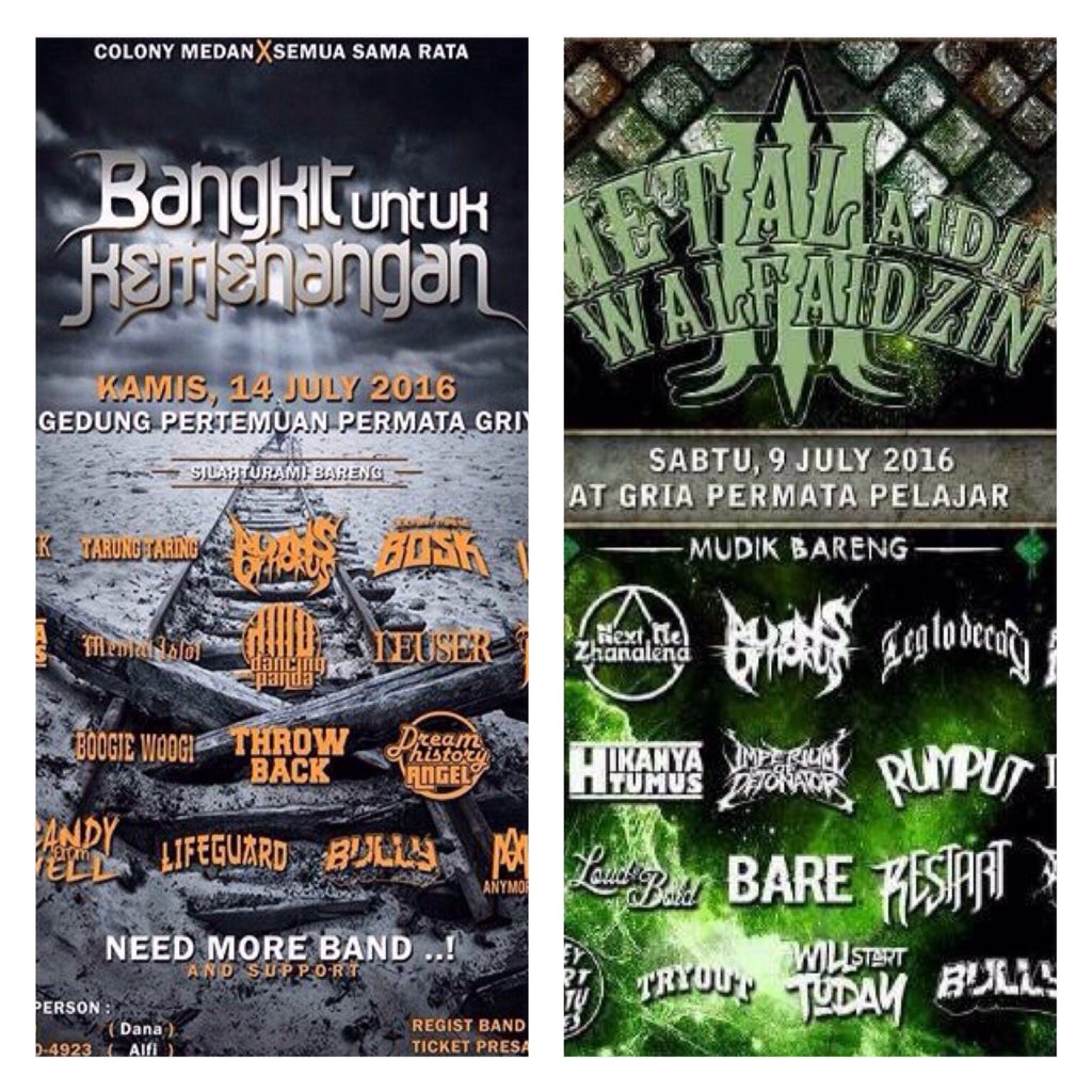 Minal aidzin wal faidzin, mohon maaf lahir bathin
Kita akan kembali onstage di gedung gria permata pelajar tgl 9&amp;14