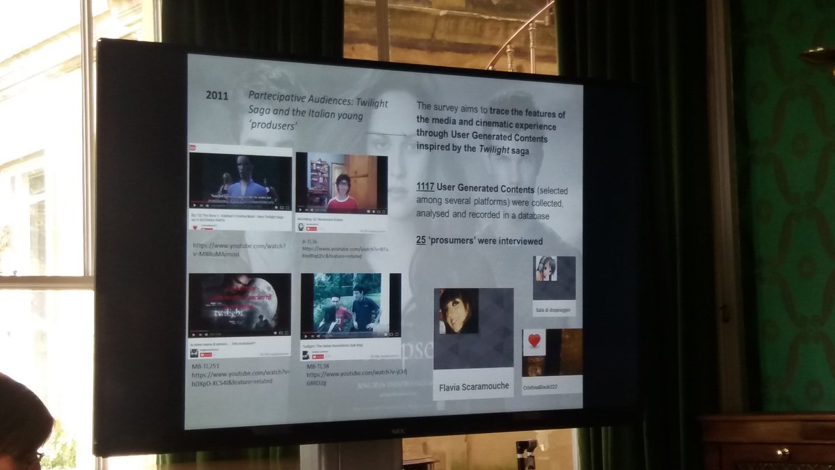 Maria Grazia Fanchi on the study of participative audiences and 'prosumers' of the Twilight saga #ICAconf2016