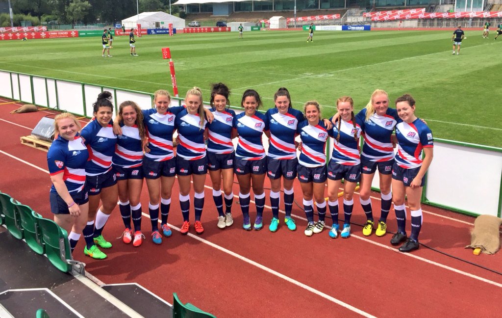 TalkRugbyUnion's tweet photo. Team GB Women make it two wins from two on Day One of the #WUCRugby7s2016 after a 27-7 victory over New Zealand! https://t.co/aYhonBm0fg