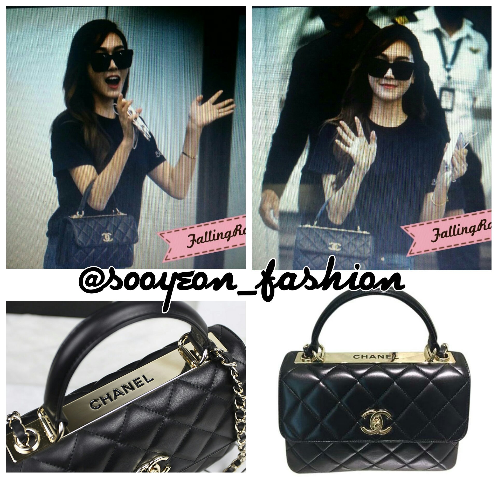 jsy fashion on X: 160707 Hong Kong Airpot CHANEL: Small Trendy CC Flap Bag  (Black), $5600  #JessicaJung   / X