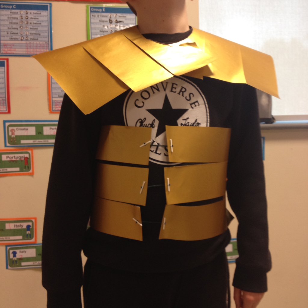 We've been making #RomanLegionary armour today #GrangeMCR