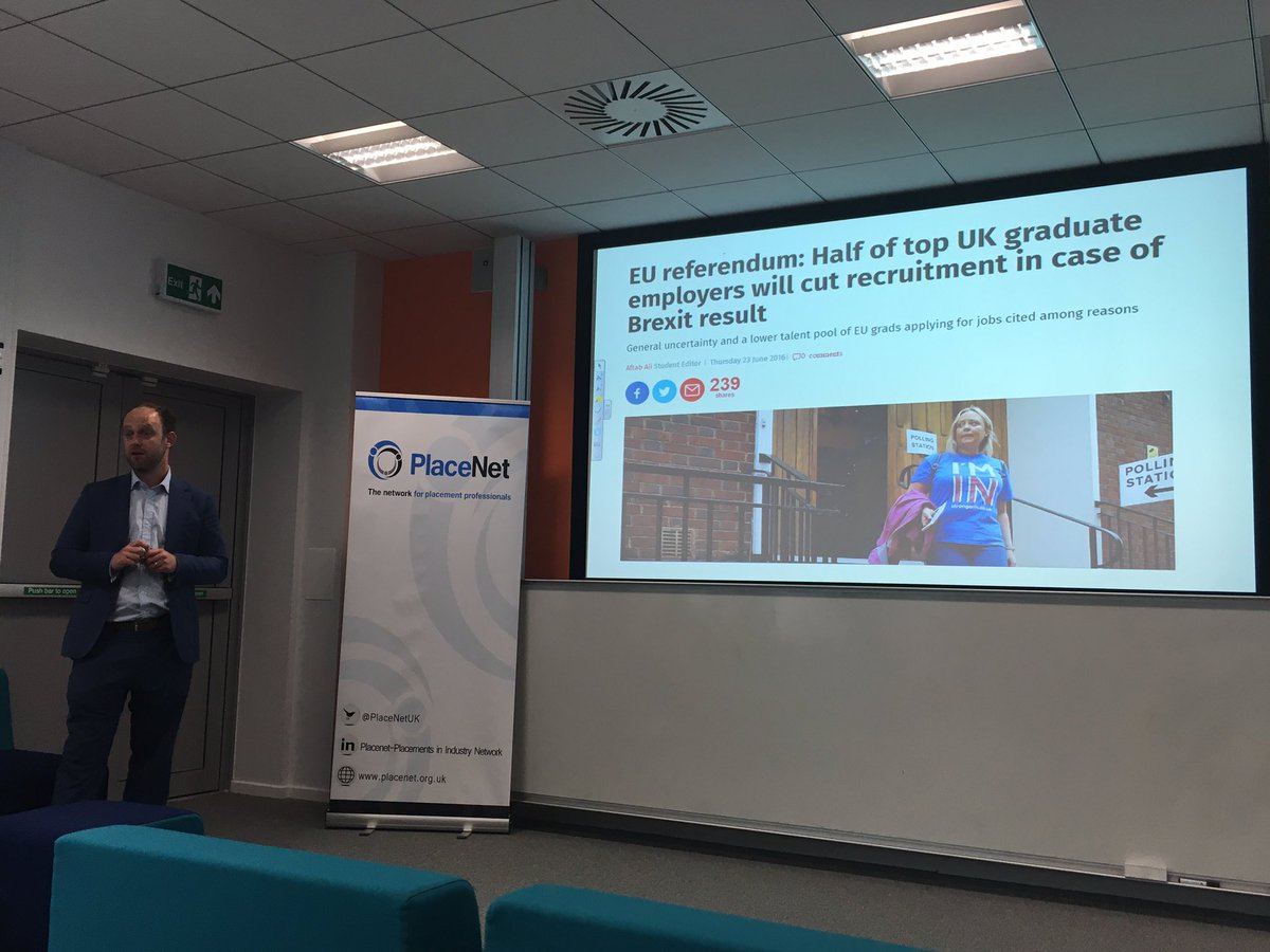 WolfsonPlcmnts's tweet photo. Rationalising #Brexit and the future for #placements with @MikeGradconsult at #PlaceNetYork @PlaceNetUK https://t.co/7aIFlZItJW