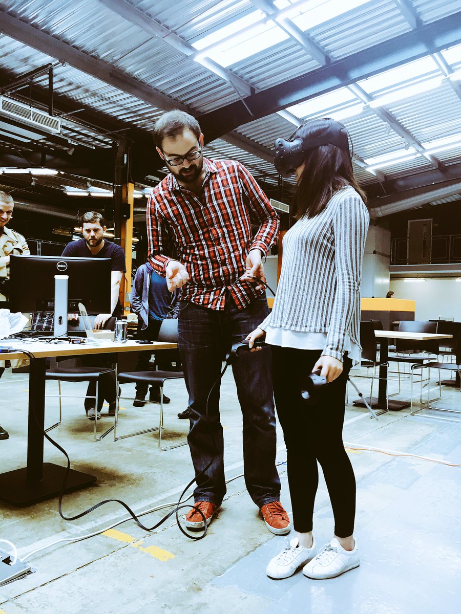 sharpproject's tweet photo. Luke from @SIGTRAPgames has set up their #VR game #TheCrystalCurse in The Campus - pop down to play #showme16 https://t.co/Mrnp3b3qRw