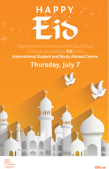 Celebrate Eid today at noon in the International Student &amp; Study Abroad Centre! #EidMubarak to those celebrating :)