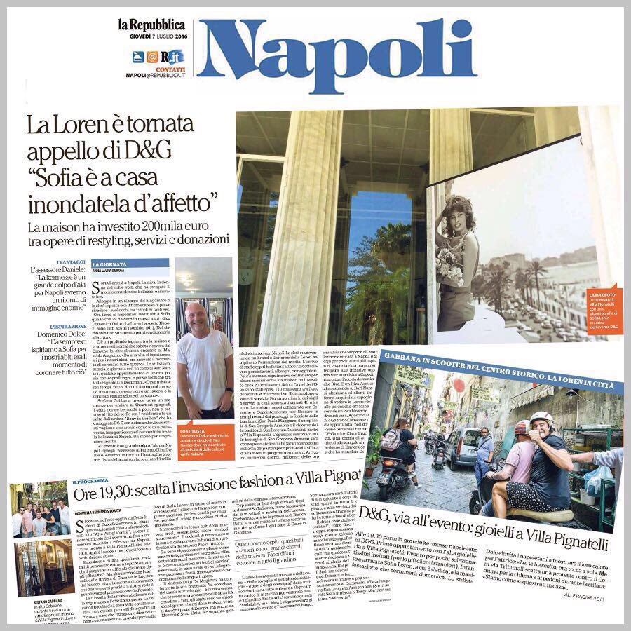 Domenico Dolce and Stefano Gabbana have stopped the presses with their presence in Naples. #Napoli #DGLovesNaples