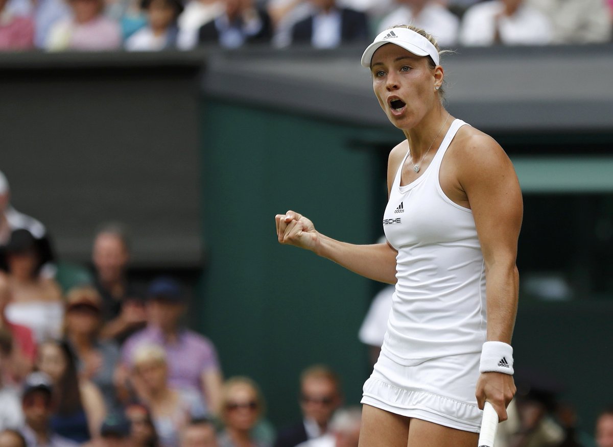 Angelique Kerber takes the first set 6-4 against Venus Williams.http://bbc....