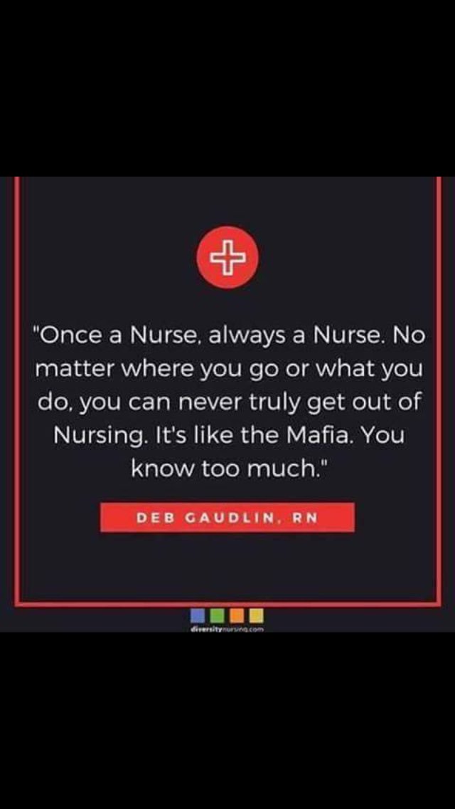 RebeccaEddison's tweet photo. All nurses know it's true both current and old @EBSCO_Nursing #nursing #nurse #caring #mafia #skills https://t.co/4sMfiMX4ib