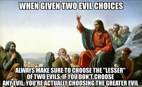FreedomDisciple's tweet photo. POWERFUL MEME!!! Please show me where Jesus ever said like this!!! #ALWAYSPrinciples https://t.co/JNwpp1khht