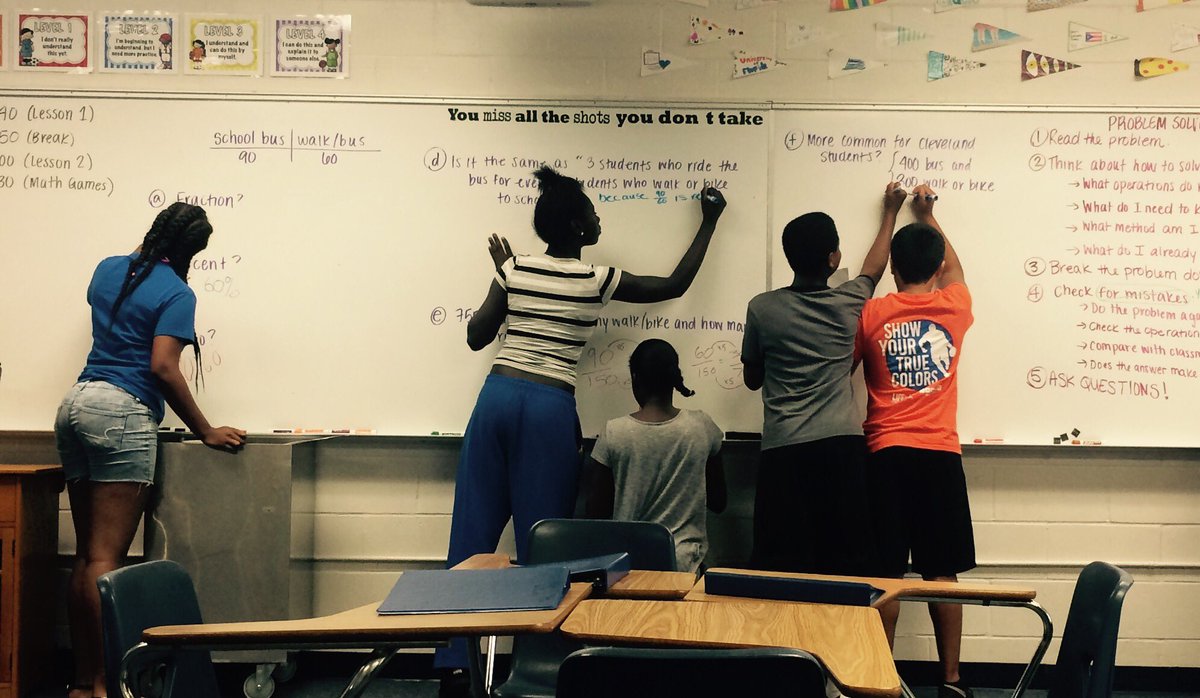 taybainter's tweet photo. Incoming 8th grade students hard at work discussing Algebra 1 concepts! @pkyongedrs #PRIME https://t.co/etJR0ZAI42